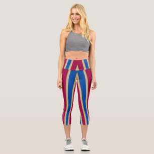 Capris, A multicolor trendy fabric pattern design Capri Leggings