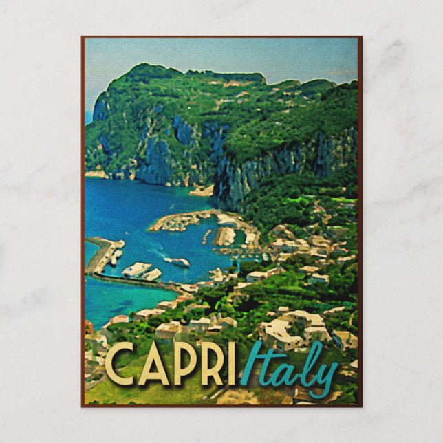 Capris Italy Vintage Travel Postcard (Front)