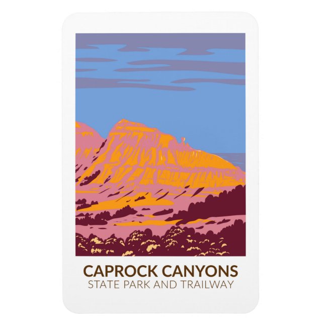 Caprock Canyons State Park and Trailway Texas  Magnet (Vertical)