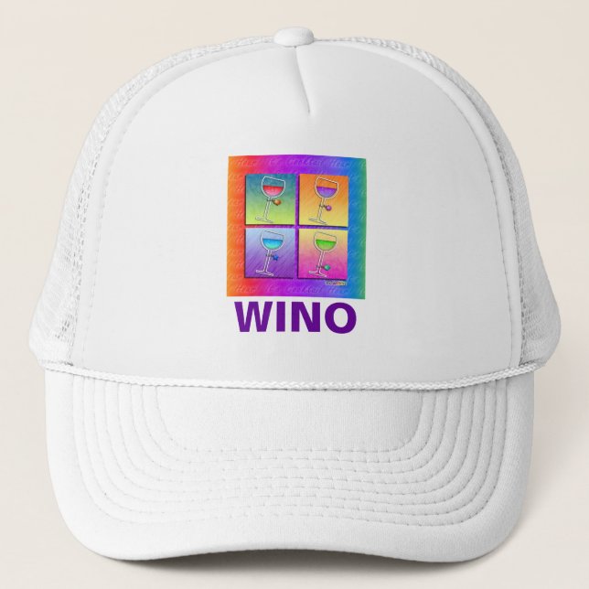 Caps, Hats - Pop Art Wine (Front)