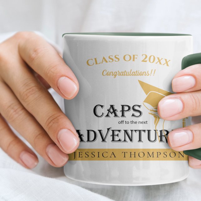 Caps off To Next Adventure 2024 Graduation Coffee Mug (Caps off To Next Adventure 2024 Graduation Coffee Mug)