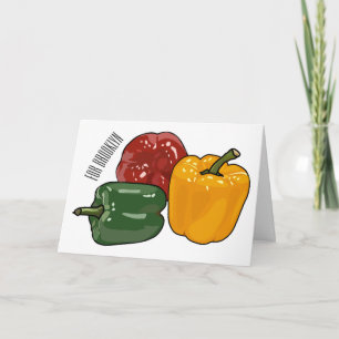 Capsicum cartoon illustration card