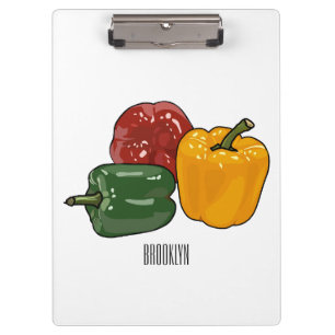 Capsicum cartoon illustration clipboard