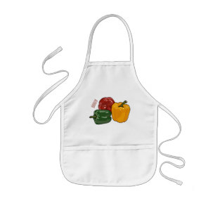 Capsicum cartoon illustration kids apron