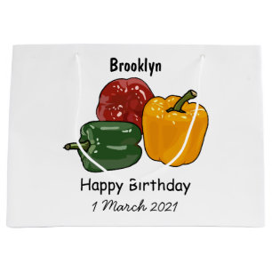 Capsicum cartoon illustration large gift bag
