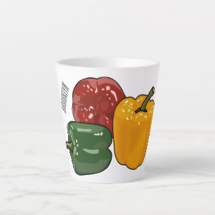 Capsicum cartoon illustration latte mug