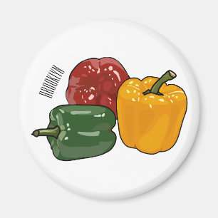 Capsicum cartoon illustration magnet