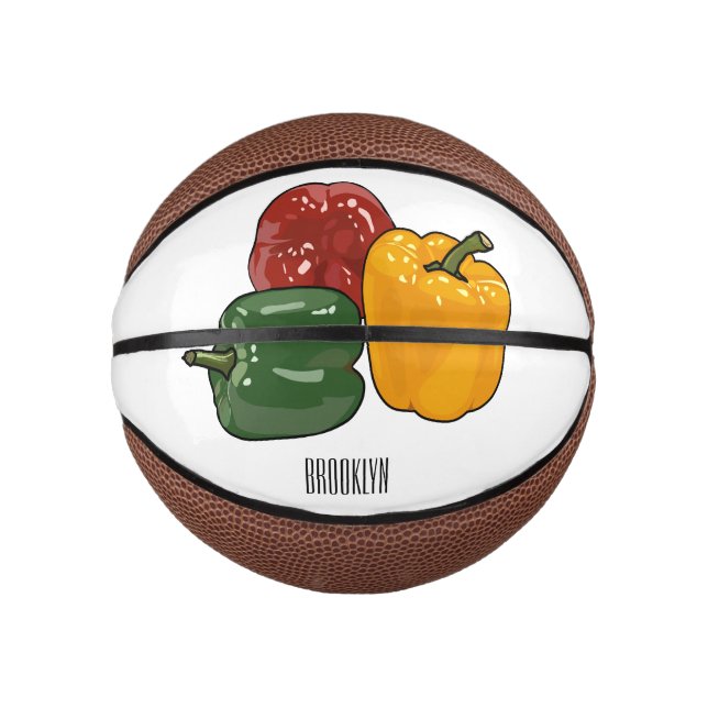 Capsicum cartoon illustration mini basketball (Front)