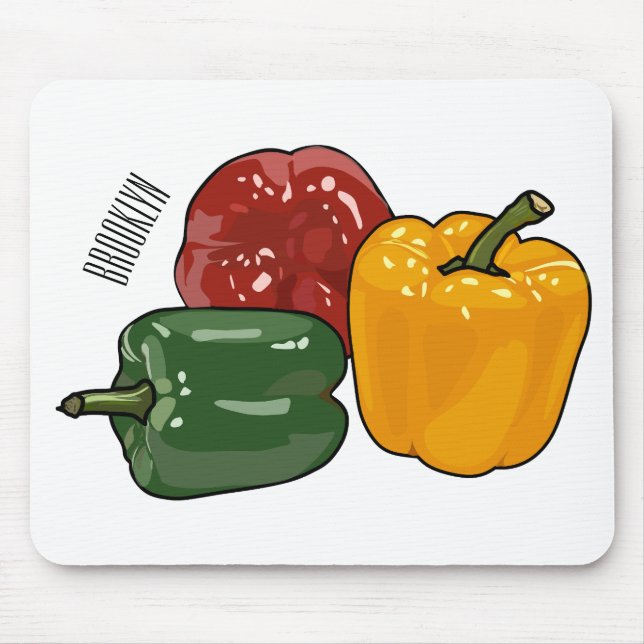 Capsicum cartoon illustration mouse pad (Front)