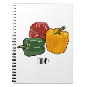 Capsicum cartoon illustration notebook