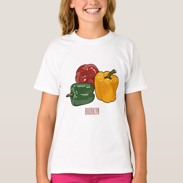 Capsicum cartoon illustration T-Shirt (Front)