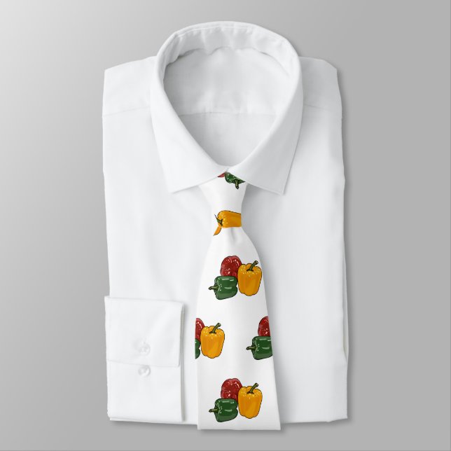 Capsicum cartoon illustration tie (Tied)