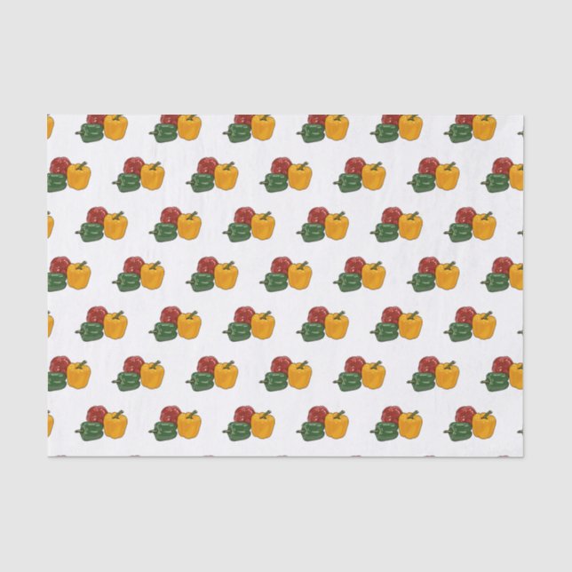 Capsicum cartoon illustration tissue paper (Front)
