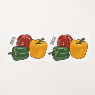 Capsicum cartoon illustration yoga mat
