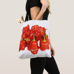 Capsicum Chinense Chilli All Over Print Tote Bag