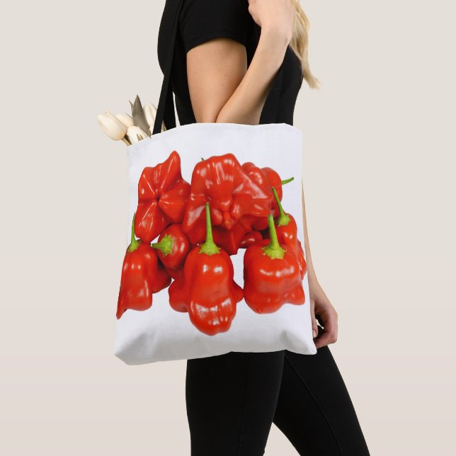 Capsicum Chinense Chilli All Over Print Tote Bag (Close Up)