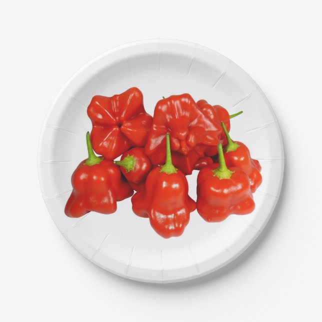 Capsicum Chinense Chilli Paper Plates (Front)