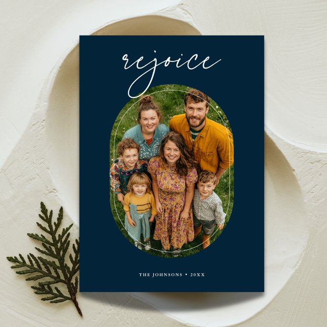 Capsule Photo | Religious Rejoice Christmas Family Holiday Card (Creator Uploaded)