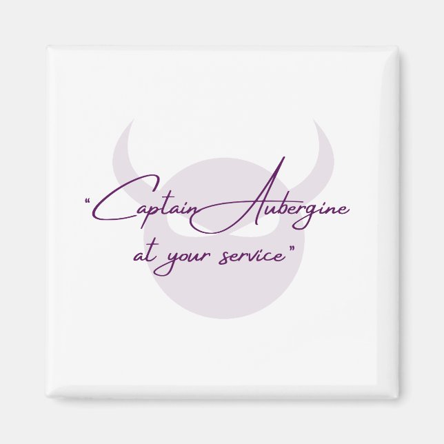 Capt. Aubergine Magnet (Front)