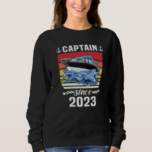 Captain 2023 Boat Driving Licence Motorboat Sailin Sweatshirt
