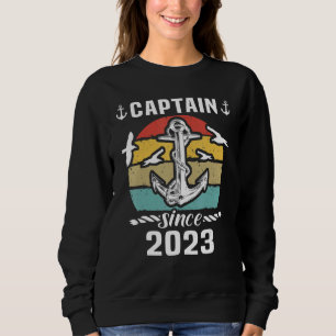 Captain 2023 Boat Driving Licence Motorboat Sailin Sweatshirt