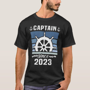 Captain 2023 Boat Driving Licence Motorboat Sailin T-Shirt