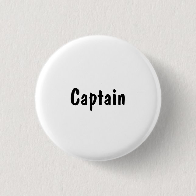 Captain 3 Cm Round Badge (Front)