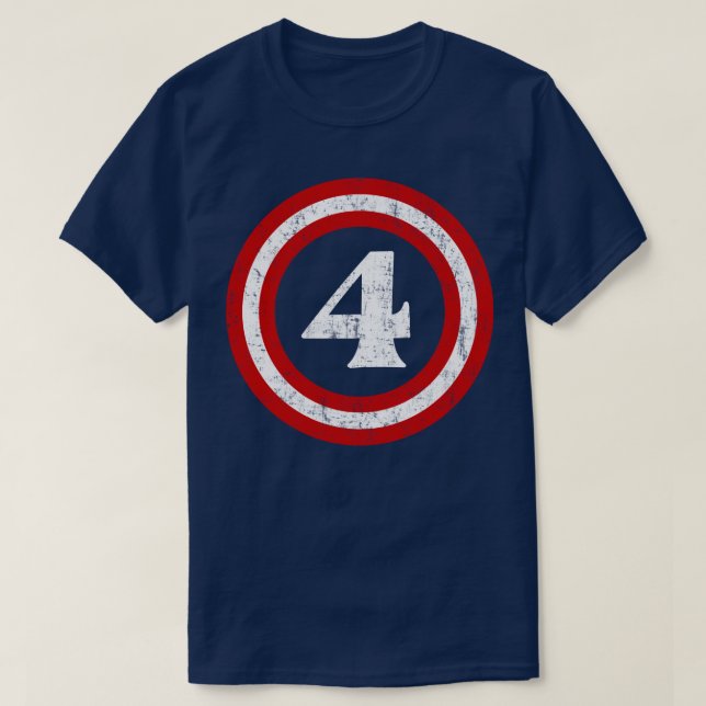 Captain 4th Birthday Kids T-Shirt (Design Front)