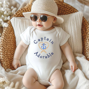 Captain Adorable Cute Nautical Baby Bodysuit