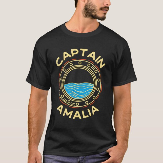 Captain Amalia First Name Personalised Nickname Cu T-Shirt (Front)