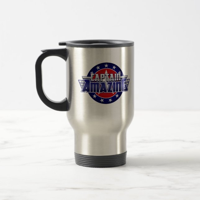Captain Amazing Travel Mug (Left)