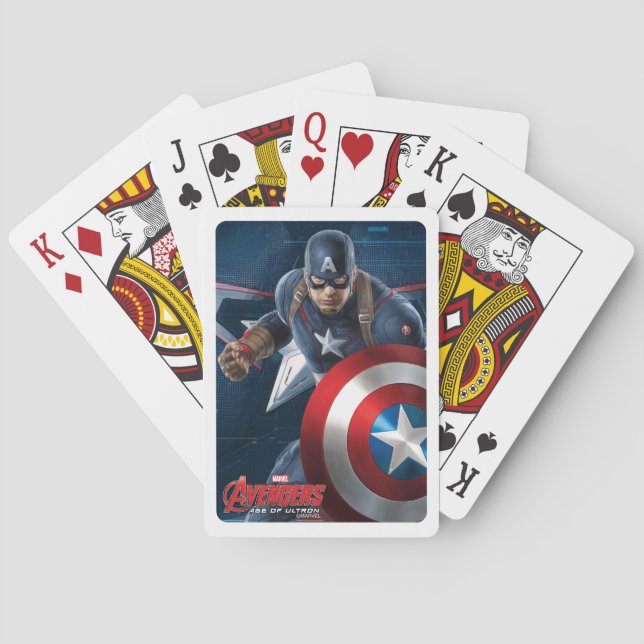 Captain America Character Art Playing Cards (Back)