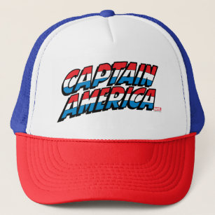 Captain America Name Logo Trucker Hat