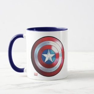 Captain America Shield Badge Mug