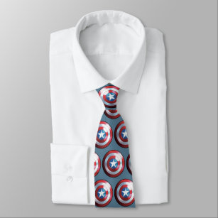 Captain America Shield Badge Tie