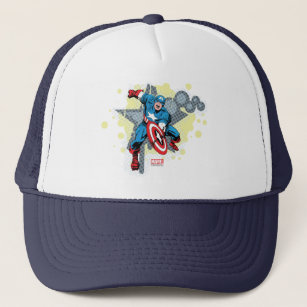 Captain America Star Trucker Hat