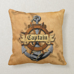 Captain Anchor And Wheel Cushion