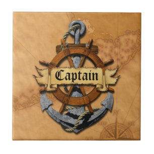 Captain Anchor And Wheel Tile