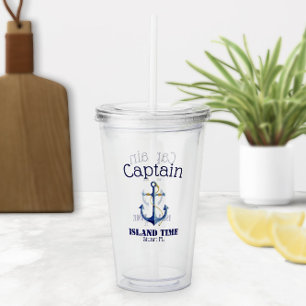 Captain Anchor Boating Nautical Acrylic Tumbler