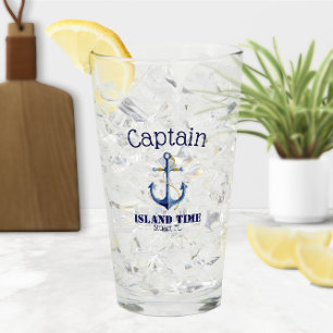 ⚓Captain and Boat Name Authentic Nautical  Glass