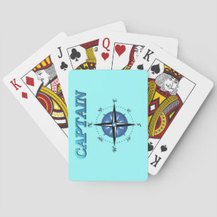 Captain And Compass Rose Playing Cards
