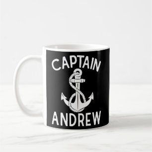 Captain Andrew Boating Boat Yacht Ship Anchor  Coffee Mug
