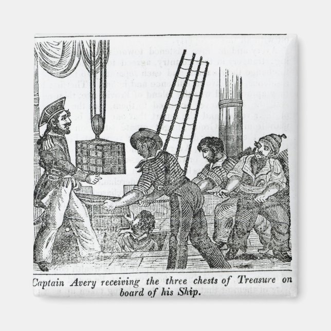 Captain Avery receiving three chests of Treasure Magnet (Front)