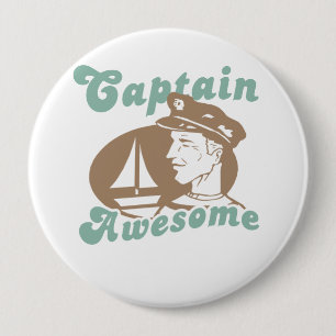 Captain Awesome 10 Cm Round Badge