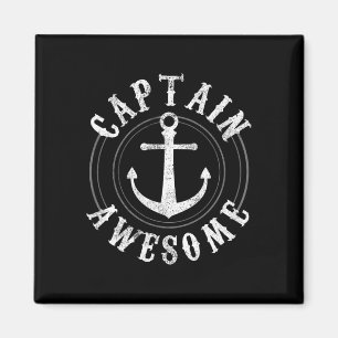 Captain Awesome - Boating Sailing Anchor Nautical  Magnet