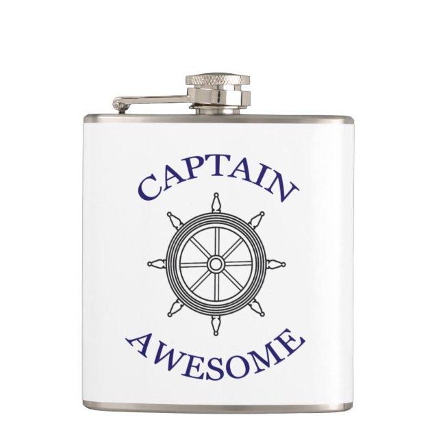 CAPTAIN AWESOME HIP FLASK (Front)