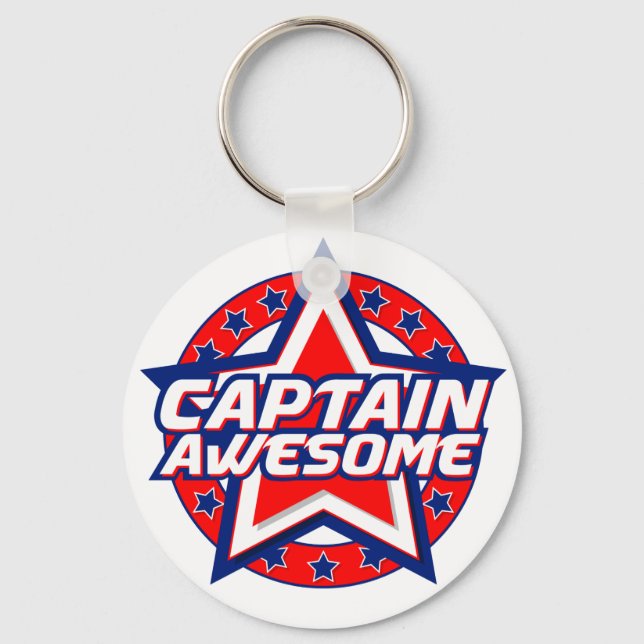 Captain Awesome Key Ring (Front)