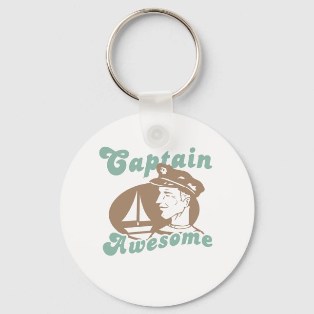 Captain Awesome Key Ring (Front)