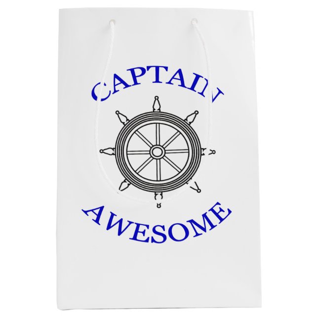 "Captain Awesome” Medium Gift Bag (Front)