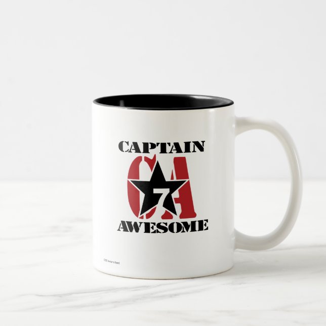 Captain Awesome Two-Tone Coffee Mug (Right)
